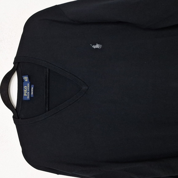 Polo by Ralph Lauren Men's Quiet Luxury Preppy Black V-Neck Sweater Size XXL - Picture 3 of 12